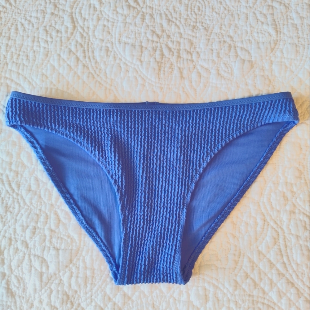 Aerie Blue Textured Bikini Bottom